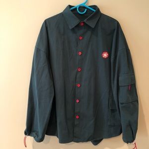 Oversized Shirt Jacket- Hunter Green